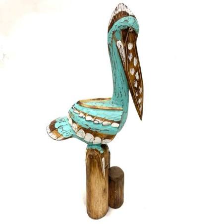 Pelican on pole turq. 55cm (3927)