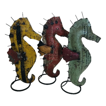  Seahorse old iron, different colours  21x46cm (7759)