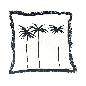 Pillow palm black 50x50cm(3970)