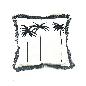Pillow palm black 40x40cm(3972)