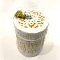 Can with candle wh/gold (80003)