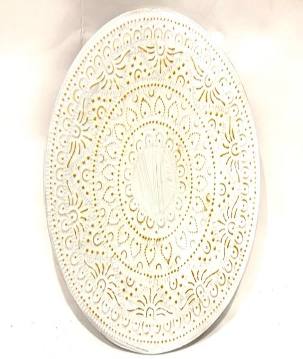 Placemat alu wh/gold (80005)