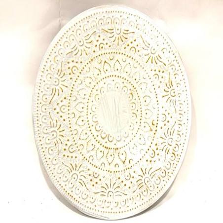 Placemat alu wh/gold (80005)