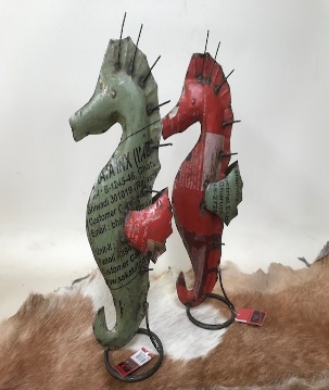 Seahorse old iron, different colours  21x46cm (7759)