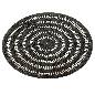 Placemat rattan open black (80063)
