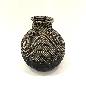 Vase rattan/wood bruin H48cm (80064)