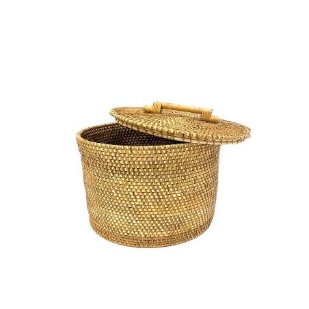 Storage pot rattan L (80066)