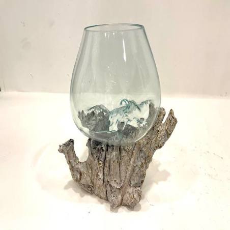 Glass on wood 25cm w.w. (80074)