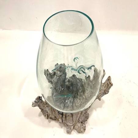 Glass on wood 25cm w.w. (80074)