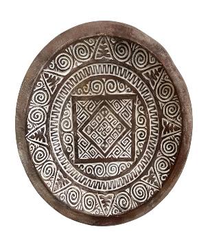 Plate carved D50cm (80082)