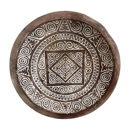 Plate carved D50cm (80082)