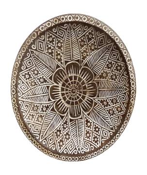 Plate carved D50cm (80082)