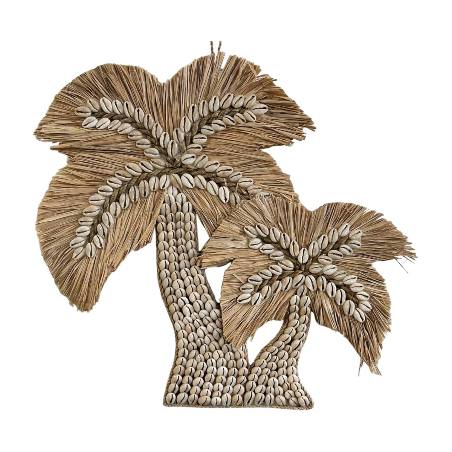 Wallh. palm shell/gras double  40cm (80136)
