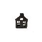 Small house f. candle 9x6H15cm (80137)