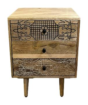 Bedside Mundra 3-draw. (80138)
