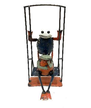 Two frogs on swing H48 (80146)