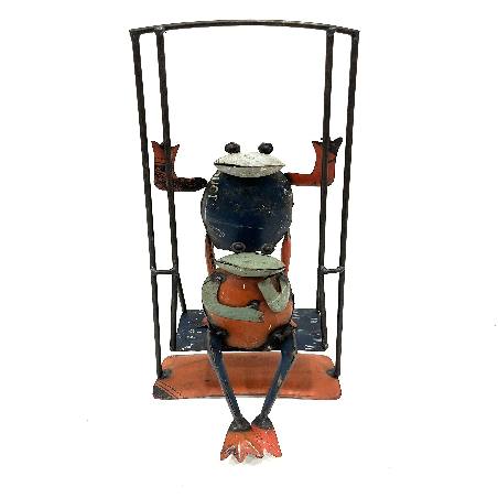 Two frogs on swing H48 (80146)