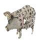 Iron pig candleholder 50x36cm
