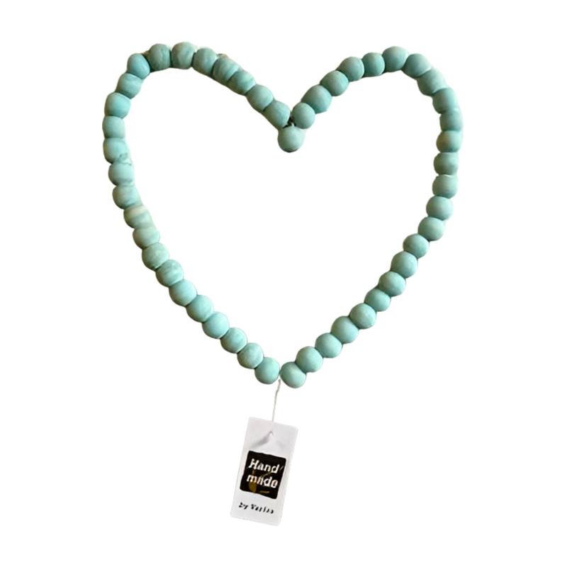 Heart beads black 25x35cm(80235)
