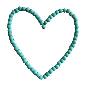 Heart beads 40x35cm(80236)