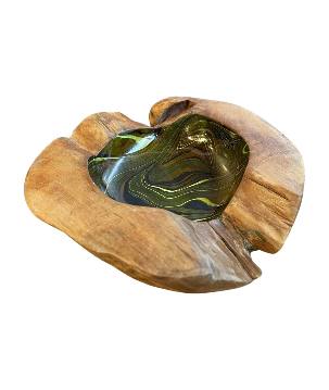 Bowl green marmer (80296)