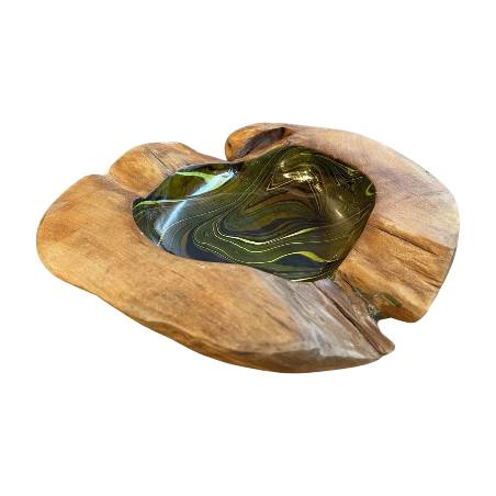Bowl green marmer (80296)