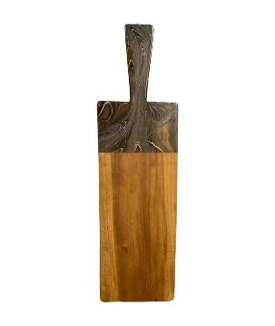 Cuttingboard teak marmer 60cm(80301)