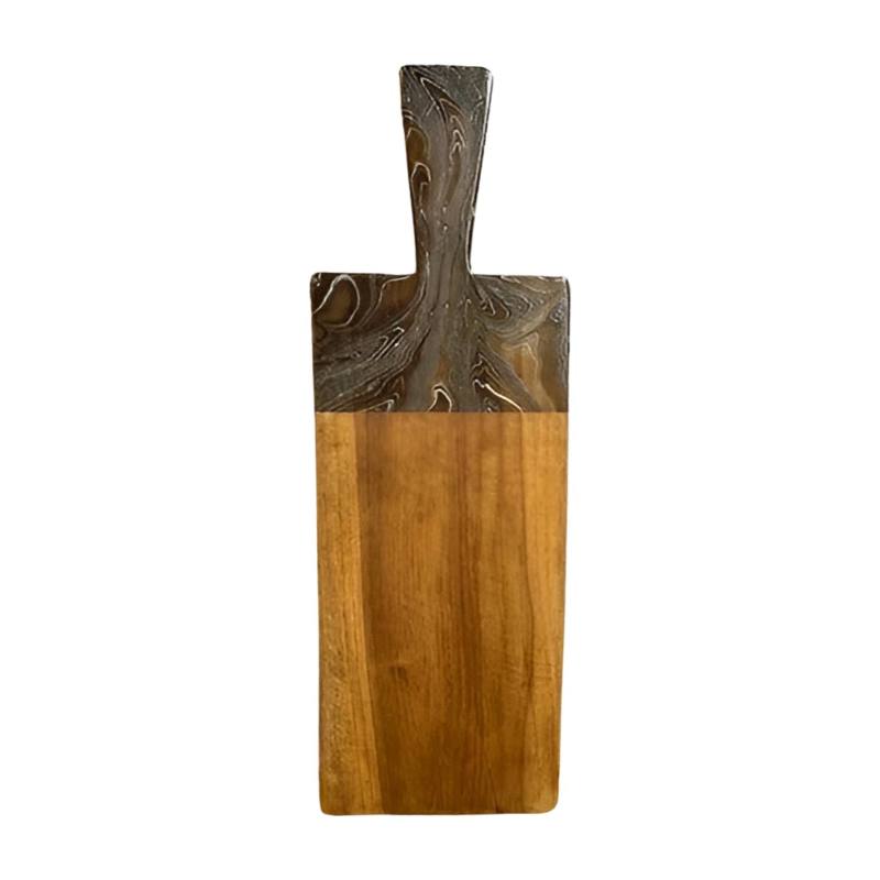 Cuttingboard teak marmer 60cm(80301)
