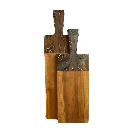 Cuttingboard teak marmer 70x20cm(803020