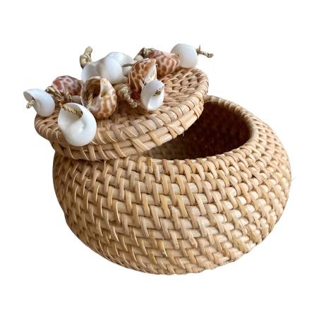 Rattan pot lid shell D15cm(80331)
