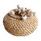 Rattan pot lid shell D15cm(80331)