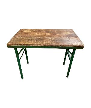 Old market table green legs (5495)