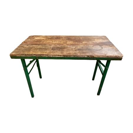 Old market table green legs (5495)