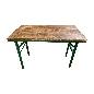 Old market table green legs (5495)
