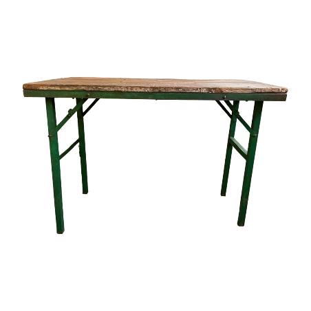Old market table green legs (5495)