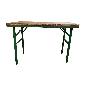 Old market table green legs (5495)