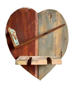 Heart bottle wallhanger
