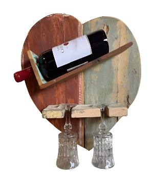 Heart bottle wallhanger