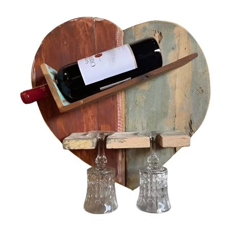 Heart bottle wallhanger