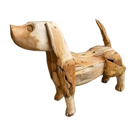 Dog teak H50cm (80371)