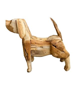 Dog teak H50cm
