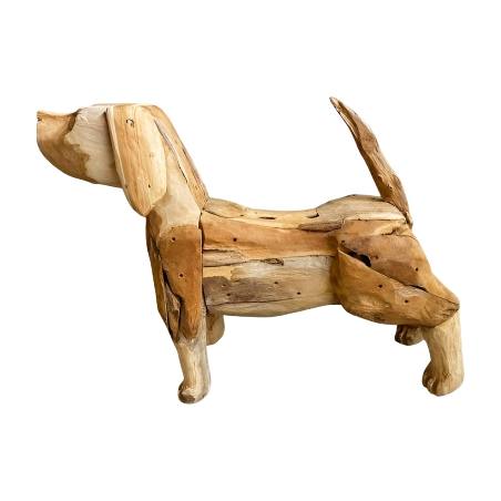 Dog teak H50cm (80371)