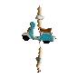 Scooter hanger Mix colours S/2  (80395)