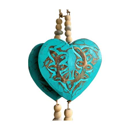 Heart slinger beads mix colours S/2 (80399)