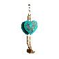 Heart slinger beads mix colours S/2 (80399)
