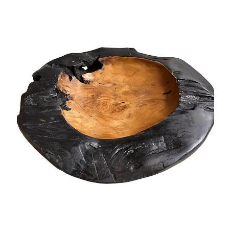 Organic teak bowl bl.nat. D40cm(80480)