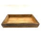 Tray old wood L 42x25 H6 cm (3733)