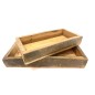 Tray old wood L 42x25 H6 cm (3733)