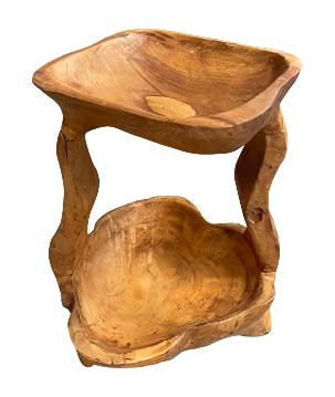 Etagere teak D28H27cm(80487)