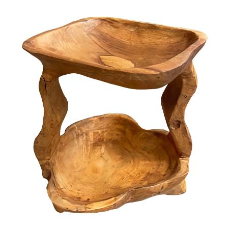 Etagere teak D28H27cm(80487)